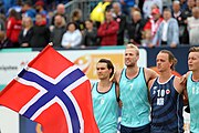 Deutsch: Beachhandball Europameisterschaften 2019 (Beach handball Euro); Tag 6: 7. Juli 2019 – Männerfinale, Dänemark-Norwegen 2:0 (25:18, 19:16) English: Beach handball Euro; Day 6: 7 July 2019 – Men's Final – Denmark-Norway 2:0 (25:18, 19:16)