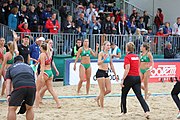 Deutsch: Beachhandball Europameisterschaften 2019 (Beach handball Euro); Tag 6: 7. Juli 2019 – Frauenfinale, Dänemark-Ungarn 2:0 (18:12, 23:22) English: Beach handball Euro; Day 6: 7 July 2019 – Women's Final – Denmark-Hungary 2:0 (18:12, 23:22)