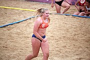 Deutsch: Beachhandball bei den Olympischen Jugendspielen 2018; Tag 5, 10. November 2018; Mädchen, Hauptrunde - Kroatien-Niederlande 1:2 English: Beach handball at the 2018 Summer Youth Olympics at 11 October 2018 – Girls Main Round – Croatia-Netherlands 1:2