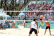 Deutsch: Beachvolleyball bei den Olympischen Jugendspielen 2018; Tag 8, 14. Oktober 2018; Mädchen, Achtelfinale – Mexiko-China 0:2 (15–21/16–21) English: Beach volleyball at the 2018 Summer Youth Olympics at 14 October 2018 – Girls Round of 16 – Mexico-China 0:2 (15–21/16–21)