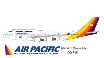 DQ-FJK, one of the 2 Boeing 747-412s retired by Air Pacifc in June 2013..