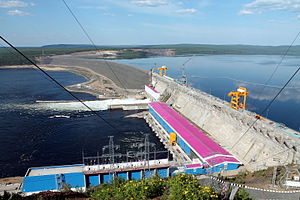 Богучанская ГЭС, лето 2014 года