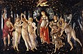 Pomerančový háj tvoří pozadí na známém alegorickém obraze Primavera od Sandra Botticelliho (kolem roku 1482)