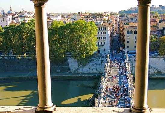 Bridge over the Tiber river - Rome