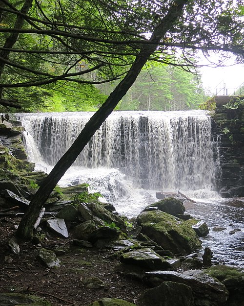 Buffam Falls Conservation Areas is located along the Metacomet-Monadnock Trail