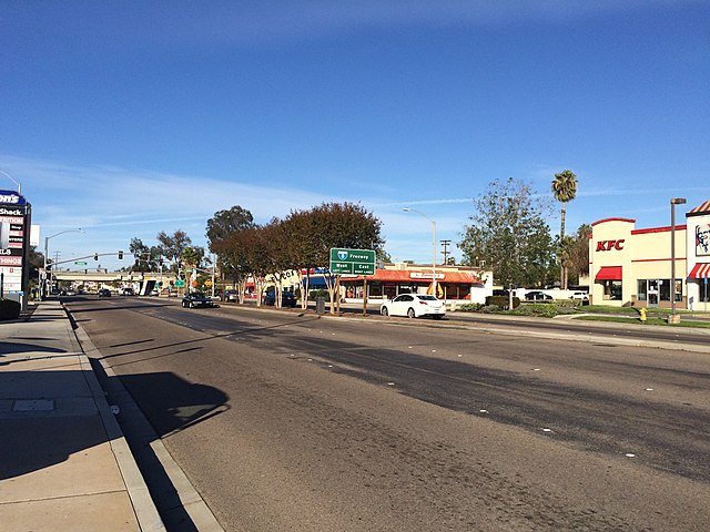 The intersection of former SR 54 with I-8