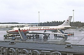 Placa Tu-104A OK-NDD tres meses antes del accidente