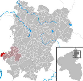 Poziția Caan pe harta districtului Westerwaldkreis