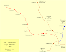 System map of the Cairn Valley Light Railway in 1905 Cairn valley rly.gif