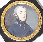 Carl Gustaf Nordforss i uniform m/1801 för en överstelöjtnant vid Generalstaben. Målning från 1804 av Jacob Axel Gillberg.