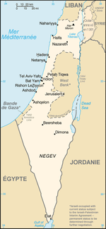 Carte d'Israël illustrant le statut contesté du Golan