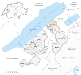 Delley-Portalbanin sijainti