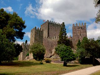 Castle of Guimarães building in Guimarãeses, Braga District, Portugal