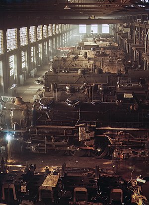 Chicago and North Western Railway locomotive shops, Chicago.