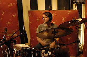 Chris Sensat at Music Lane Studio, February 2008. ChrisMusicLane2008.jpg