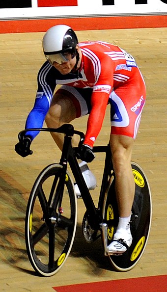 Hoy at the 2008 UCI Track Cycling World Championships in Manchester