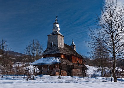 Wooden St. Basil Church, Sil, Transcarpathian Oblast Photograph: Kateryna Baiduzha Licensing: CC-BY-SA-4.0