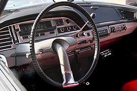 Steering wheel and Citroën DS dashboard of first generation
