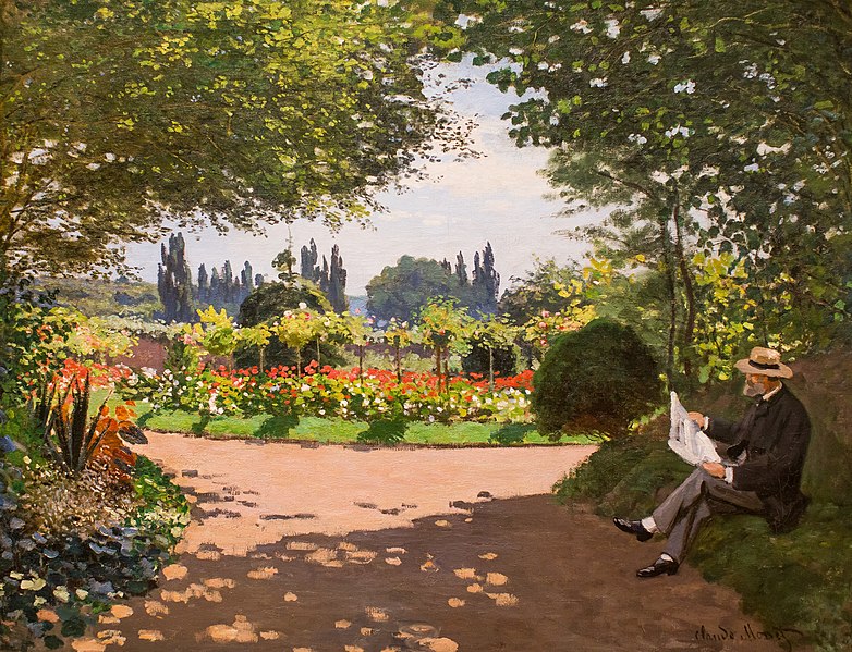 File:Claude Monet, Adolphe Monet in the Garden of Le Coteau at Sainte-Adresse, 1867.jpg