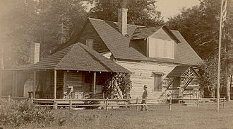 The Cottage owned by US President Grover Cleveland that preceded the Inn (S R Stoddard) Cleveland Cottage - Saranac Inn.jpg