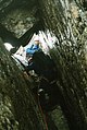 Climbing up through The Cave on Tower Ridge - geograph.org.uk - 787686.jpg