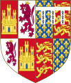 Coat of Arms of John of Gaunt, First Duke of Lancaster (as Crown of Castile Pretender)