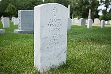 Grave of Irwin at Arlington National Cemetery