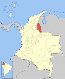 Norte de Santander departaments - atrašanās vieta