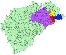 Mapa del territorio comunal en la Provincia de Segovia