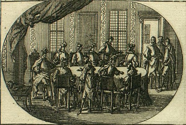 (Spanish) Council of the Indies from Carte du Gouvernement civil de l´Espagne et de tous les Conseils Souverains, in 1719.