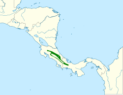 Distribución geográfica del pibí oscuro.