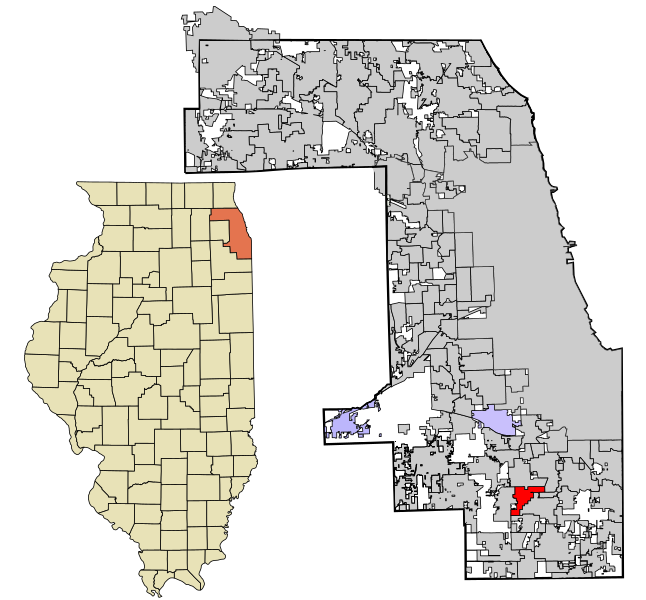 File:Cook County Illinois incorporated and unincorporated areas Hazel Crest highlighted.svg