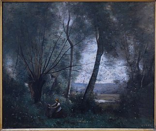 Jean-Baptiste Camille Corot (1796–1875). Paysage (v. 1866 ?). Huile sur toile