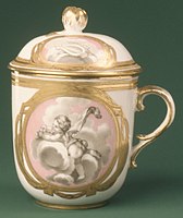 Cup with cover, from a tea service, c. 1775