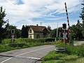 km 6,933 level crossing 'Im Lehen' with watchman's house