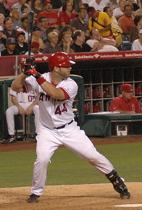 Napoli batting for the Los Angeles Angels in 2007