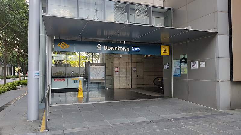 File:DT17 Downtown MRT station Exit A 20201201 153648.jpg