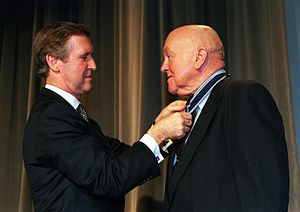 David O. Cooke is awarded Distinguished Federal Civilian Service, January 1999.jpg