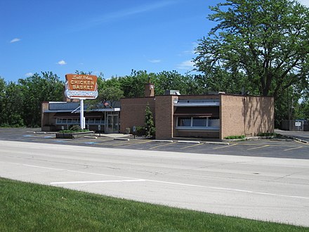 Dell Rhea's Chicken Basket in Willowbrook, listed on the National Register of Historic Places