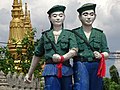 Detail of Soldiers Sculpture at Intersection - Kampong Cham - Cambodia (48335981096).jpg