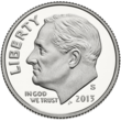 Moneda de diez centavos frontal