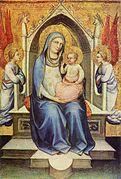 Lorenzo Monaco, La Virgen y el Niño en un trono