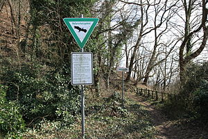 NSG access road to Syberg-Hang on Hengsteystraße