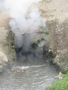 Dragon's Mouth Spring
44deg37'29''N 110deg26'03''W / 44.62472degN 110.43417degW / 44.62472; -110.43417 (Mud Volcano) Dragon's Mouth Spring 2018.jpg