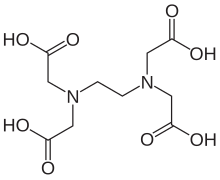 Skeletformule van ethyleendiaminetetra-azijnzuur