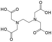 Skelettformel von Ethylendiamintetraessigsäure