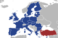 Map for EU and Turkey for en:Accession of Turkey to the European Union - replaced, no longer my work