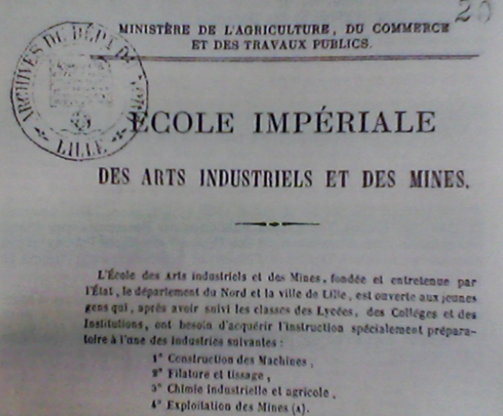 File:Ecole imperiale des arts industriels et des mines de Lille (Ecole Centrale de Lille) 1860.png