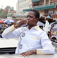 Edgar Lungu during the 2021 election campaigns. Edgar Lungu 2021 (cropped).jpg