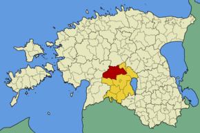 Kart over Suure-Jaani kommune